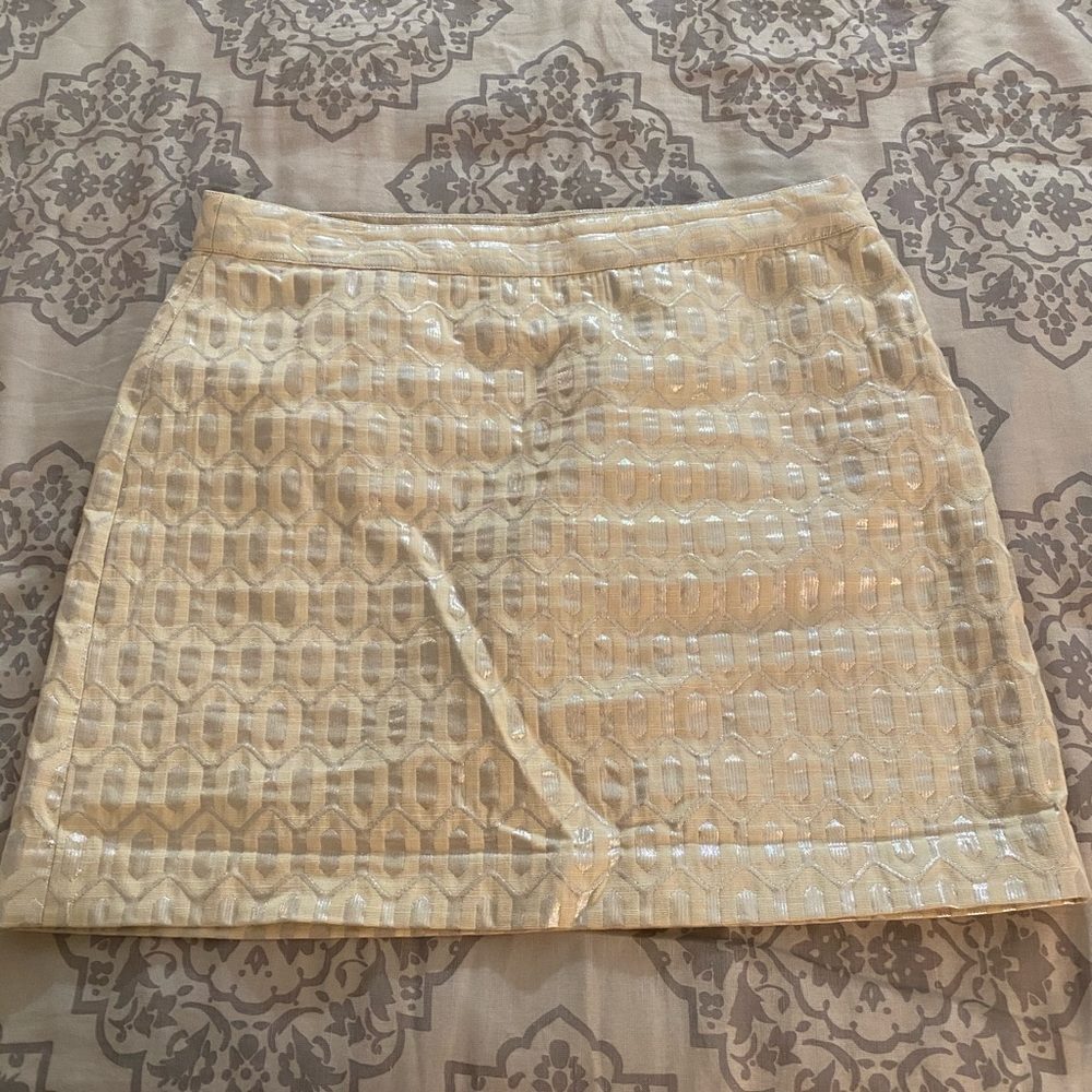 Banana Republic Metallic Print Mini Skirt - 12